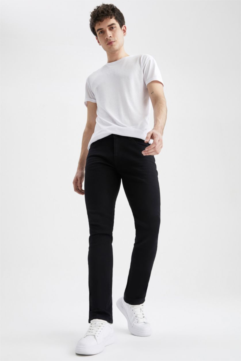 HOMME Noir Jean coupe slim Pedro