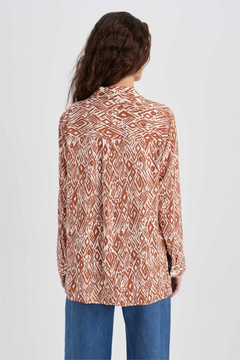 حريمي كامل قميص بأكمام طويلة وقصة واسعة