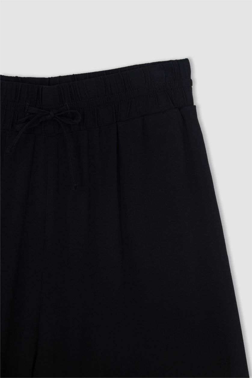 FEMME Noir Pantalon large en viscose Belmando coupe décontractée