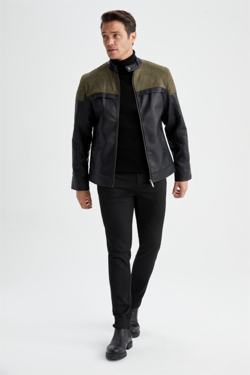 رجال أسود جاكيت سليم فيت