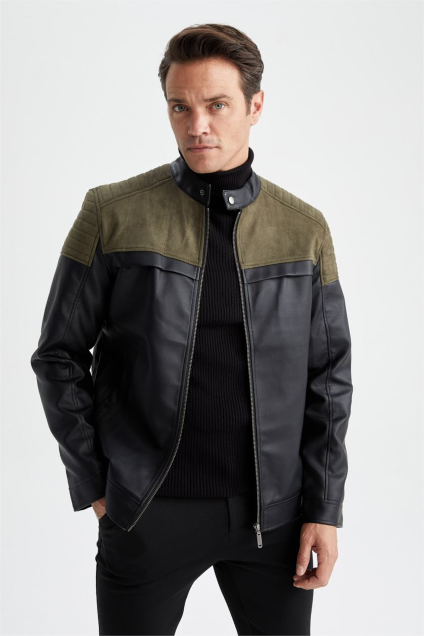 رجال أسود جاكيت سليم فيت