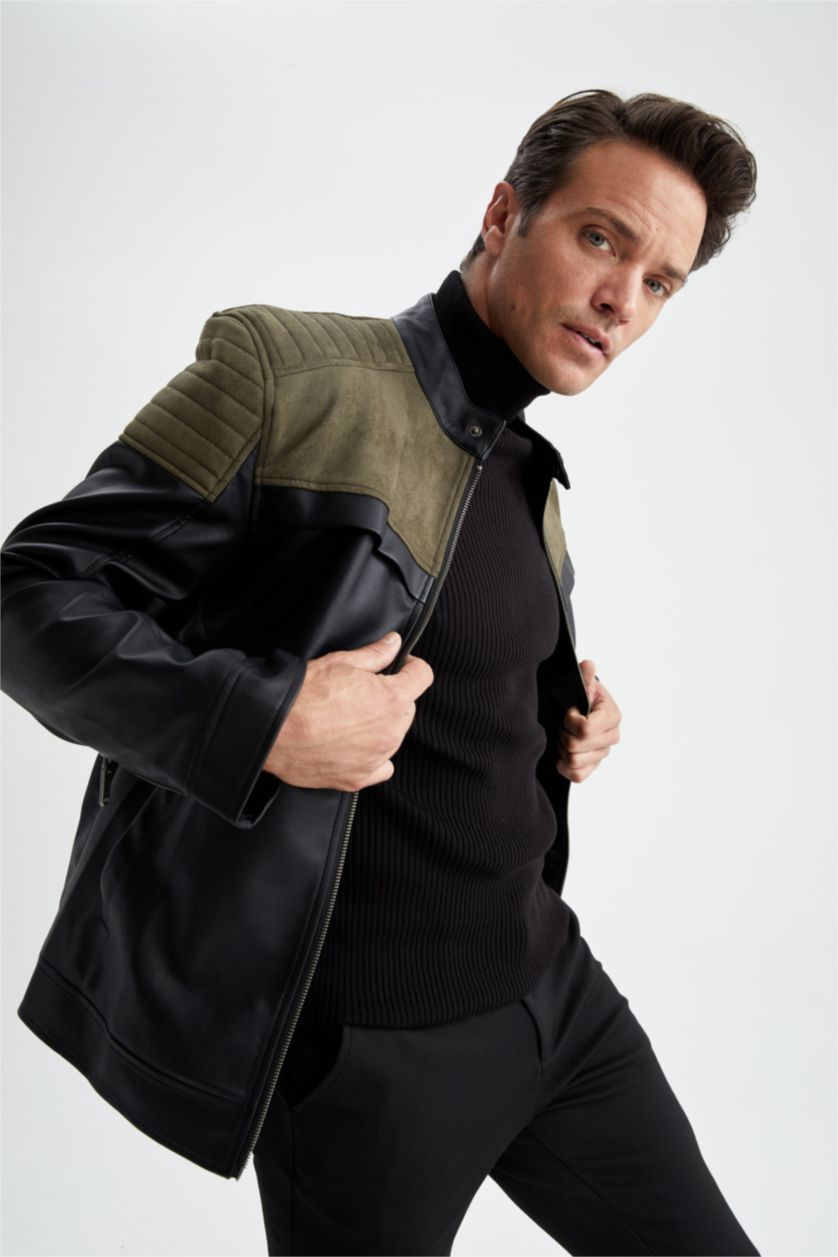 رجال أسود جاكيت سليم فيت