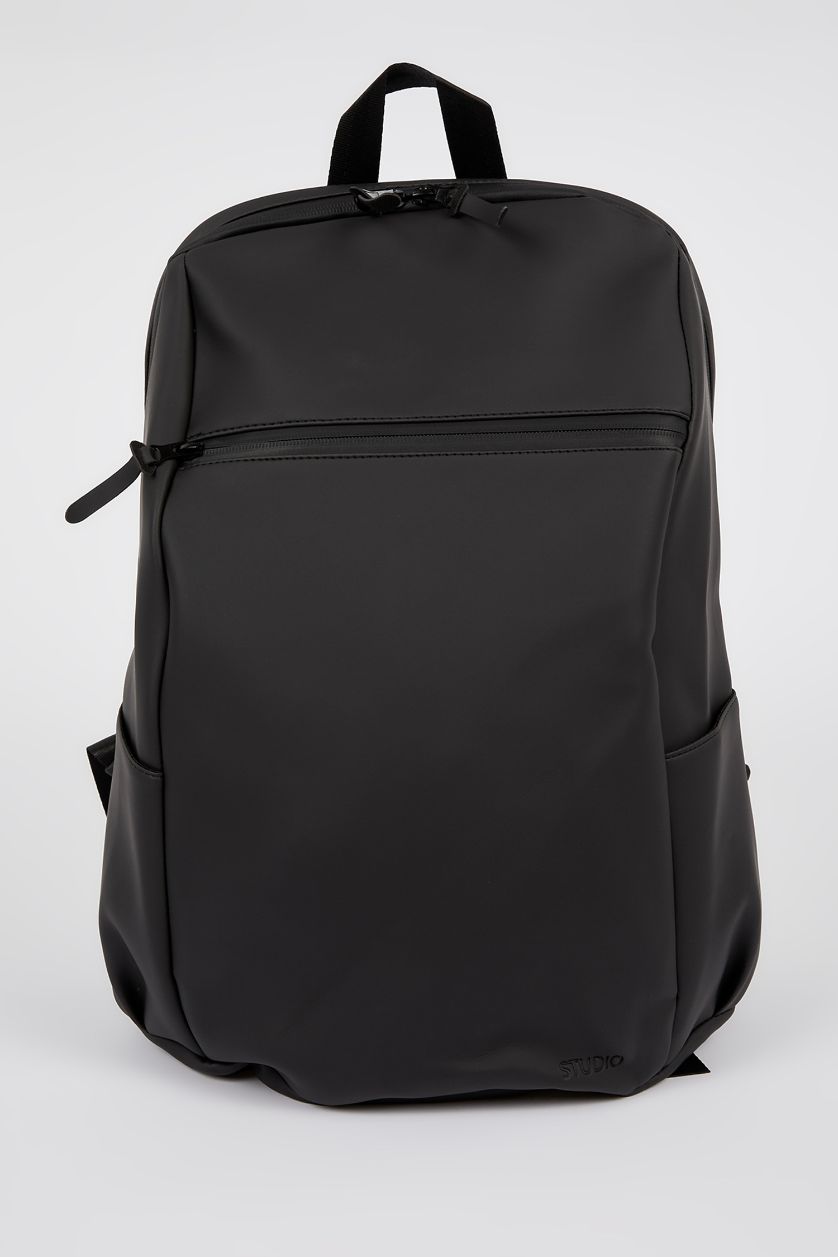 Чоловічий Чорний Рюкзак зі штучної шкіри для чоловіків