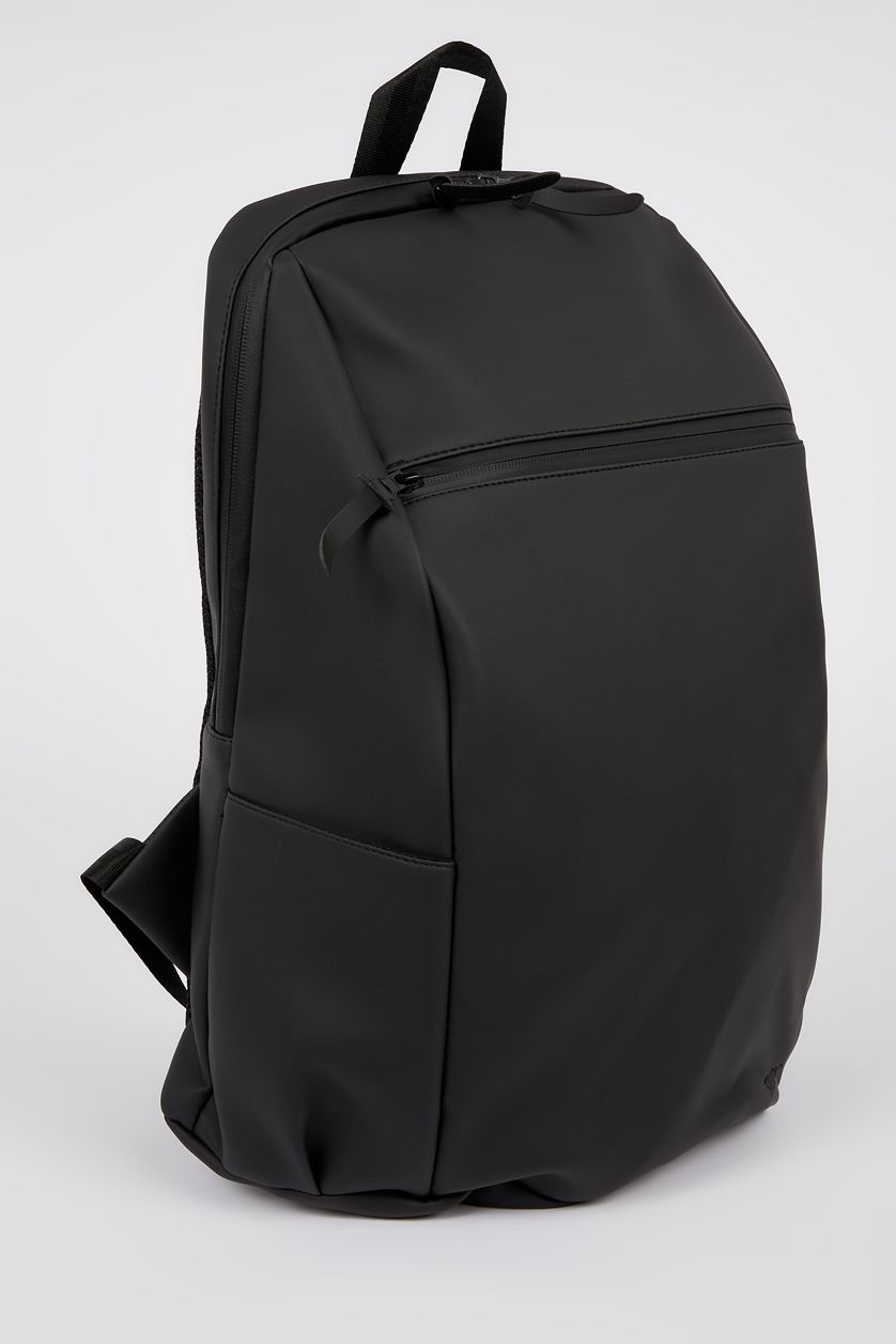 Чоловічий Чорний Рюкзак зі штучної шкіри для чоловіків