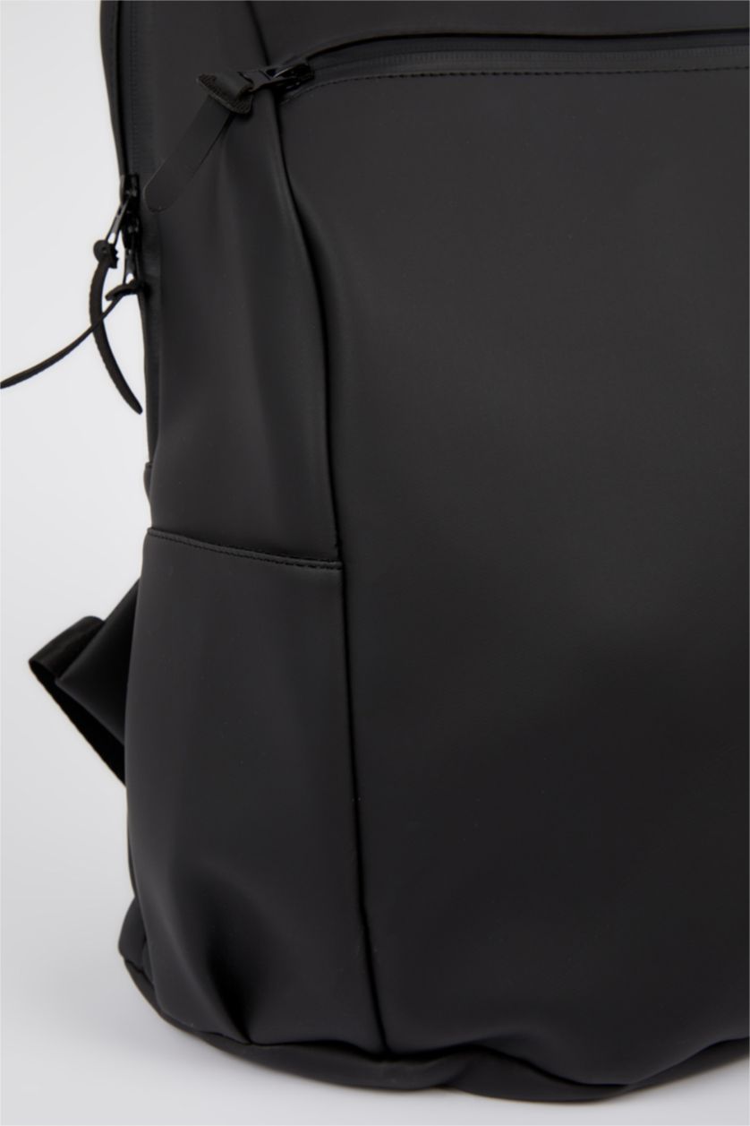 Чоловічий Чорний Рюкзак зі штучної шкіри для чоловіків