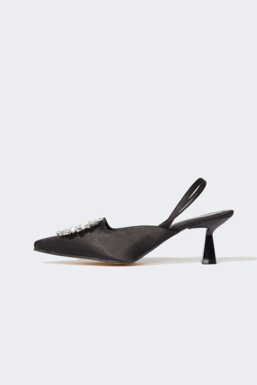 Kadın Siyah Kadın Suni Deri Yüksek Topuklu Ayakkabı