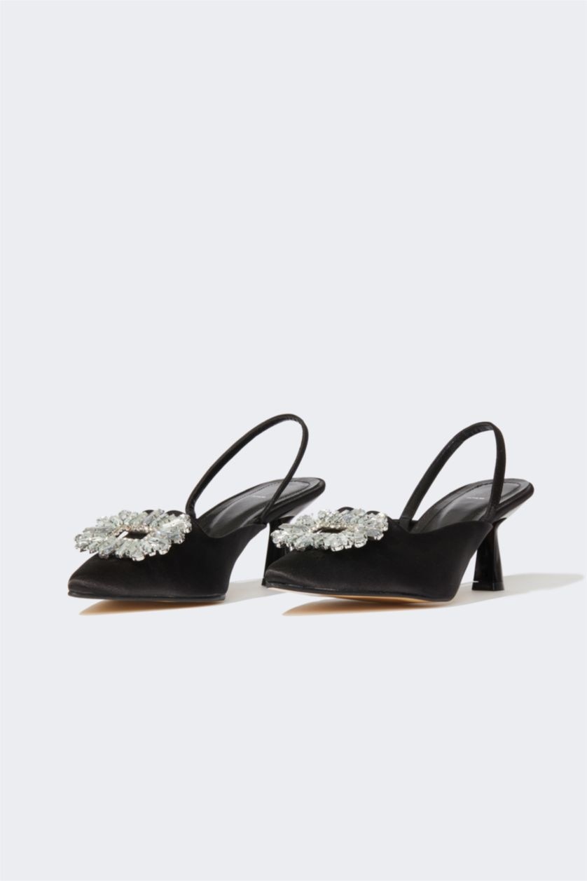 Kadın Siyah Kadın Suni Deri Yüksek Topuklu Ayakkabı