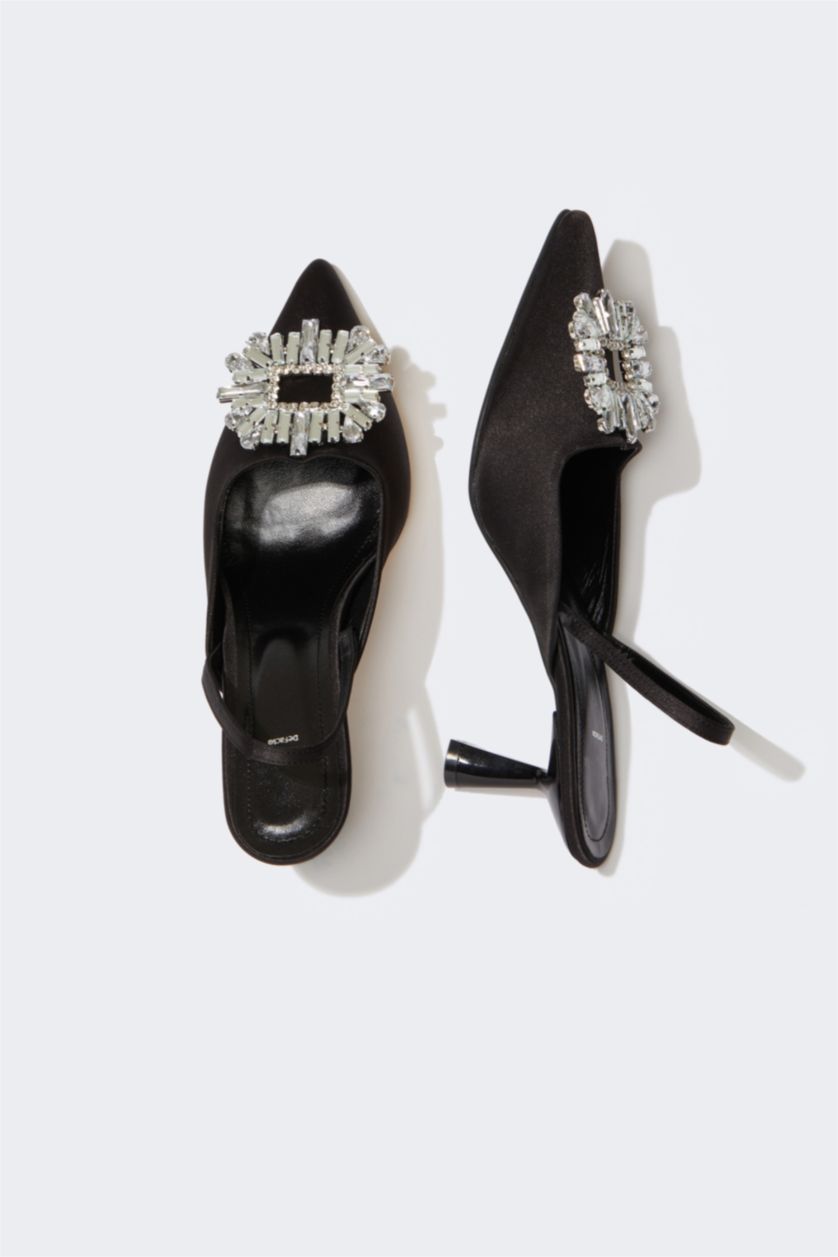 Kadın Siyah Kadın Suni Deri Yüksek Topuklu Ayakkabı