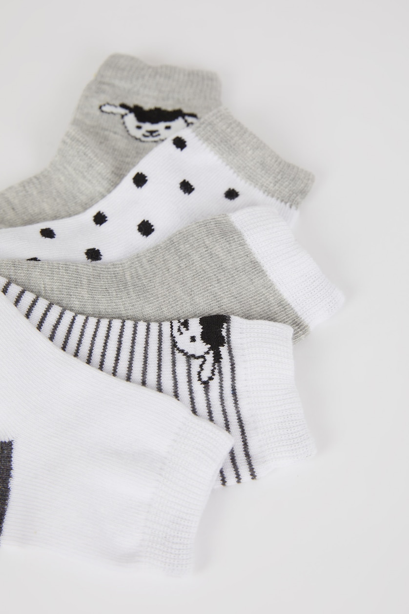 Baby Boys Karma Baby Boy Cotton Non-Slip Sole 5 Pack Long Socks