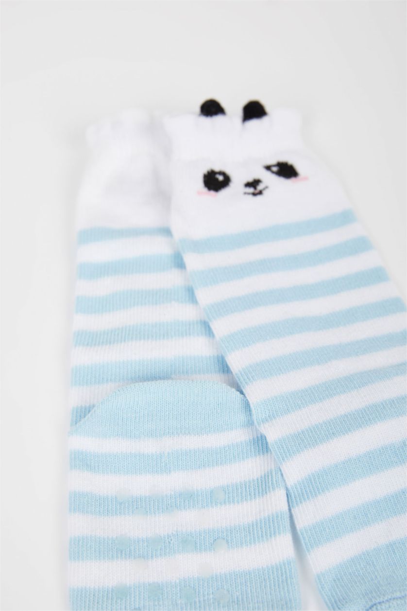 BABY BOY Blue Baby Boy Cotton Striped Long Socks
