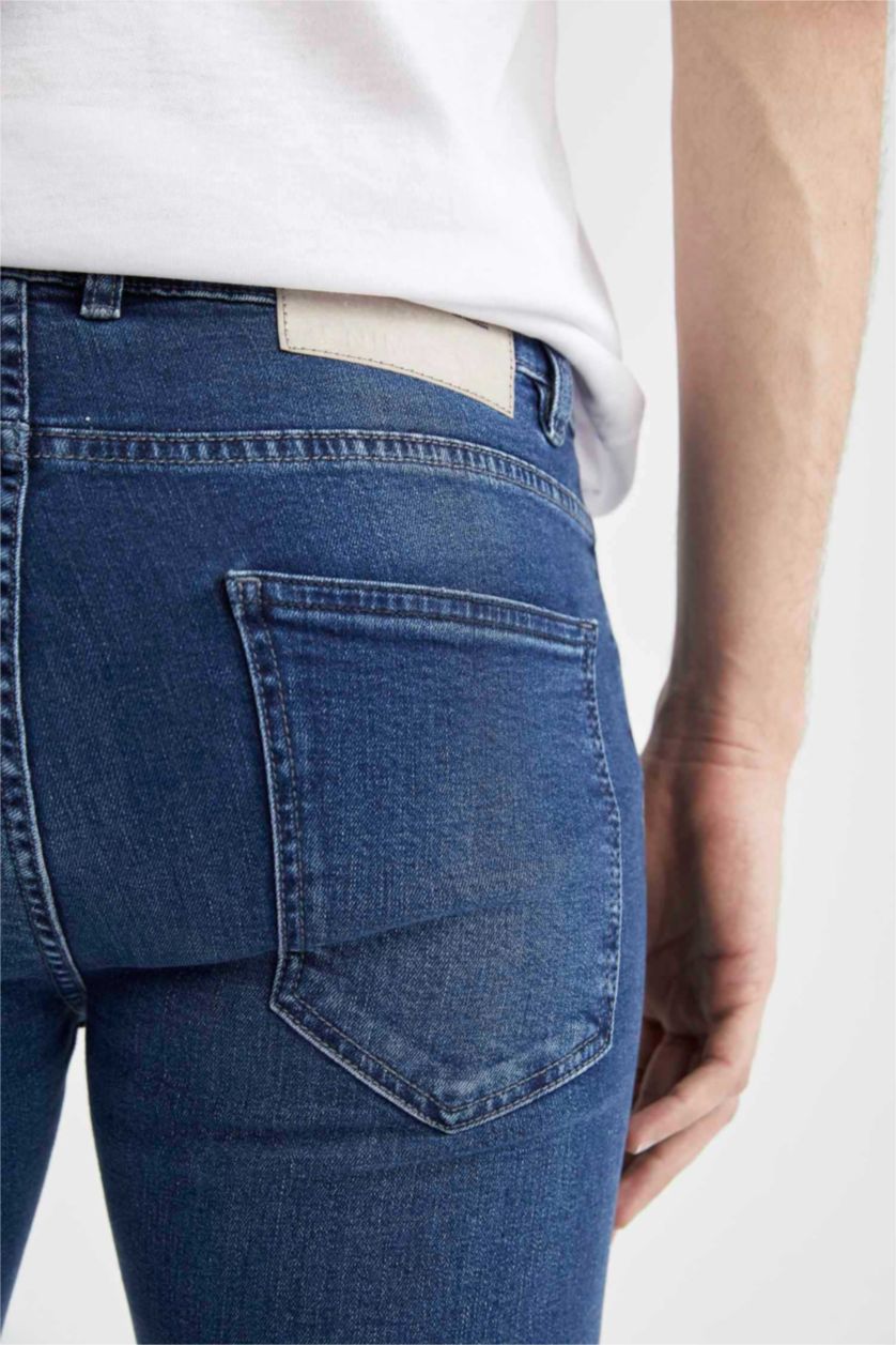 HOMME Bleu Jean slim taille haute