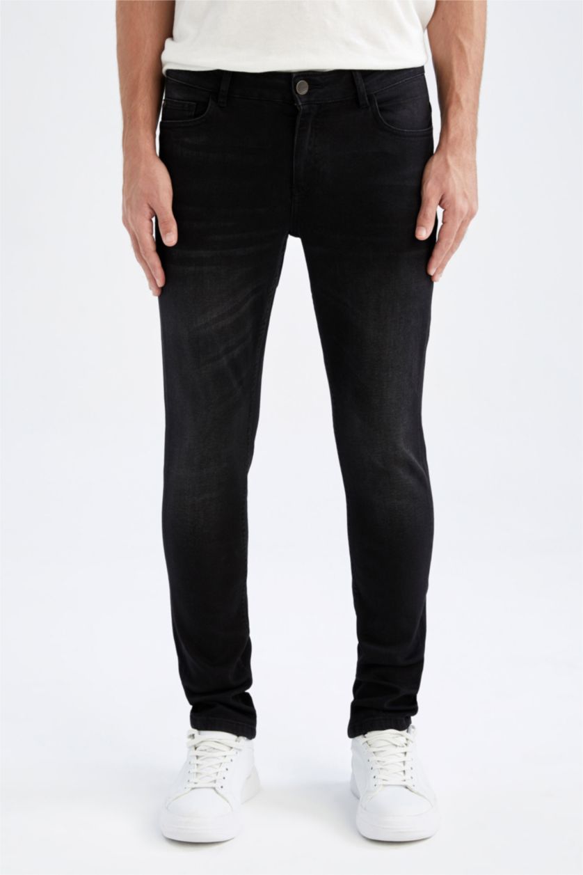 HOMME Noir Pantalon PEDRO - Coupe slim en jean