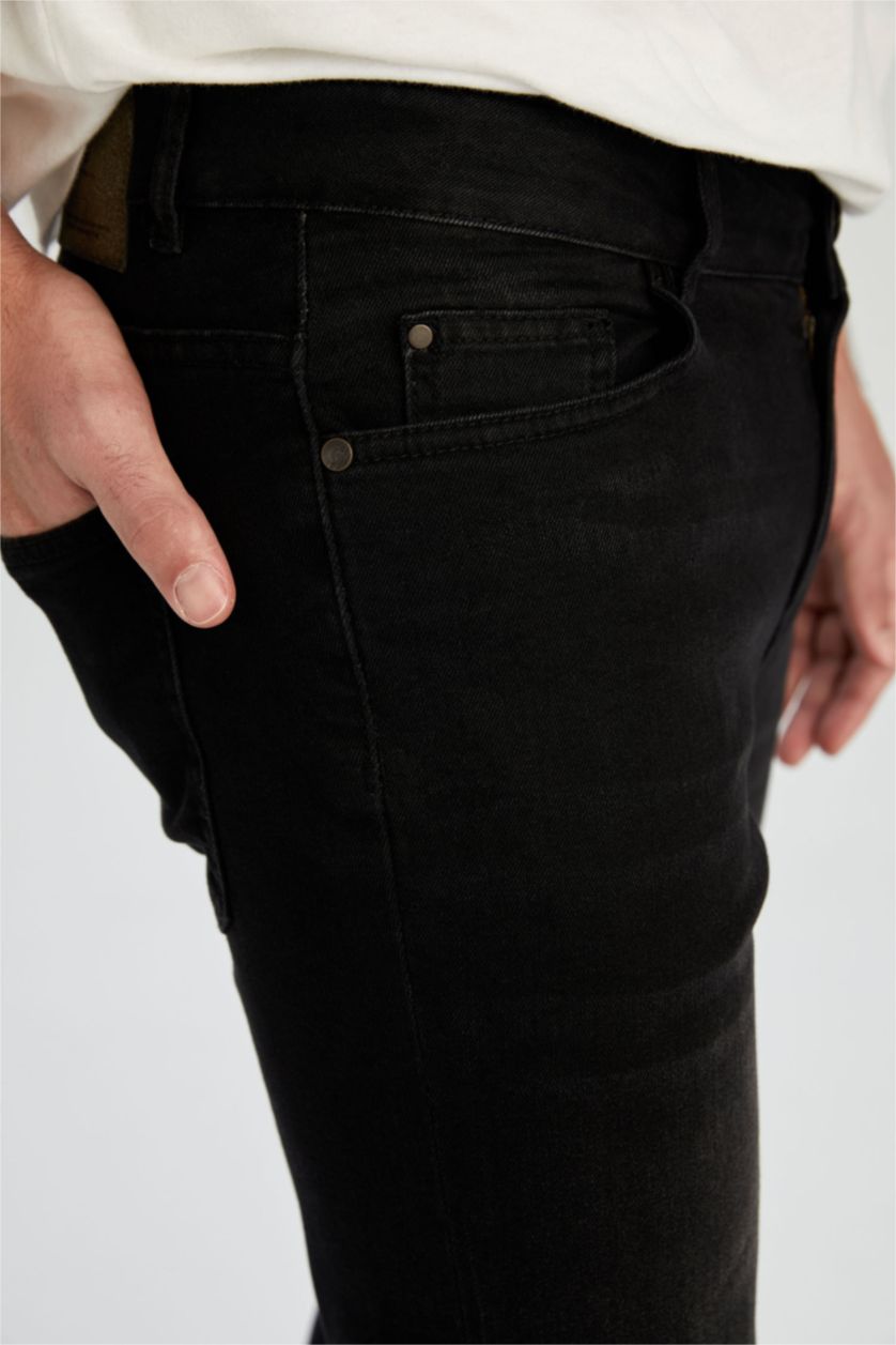 HOMME Noir Pantalon PEDRO - Coupe slim en jean
