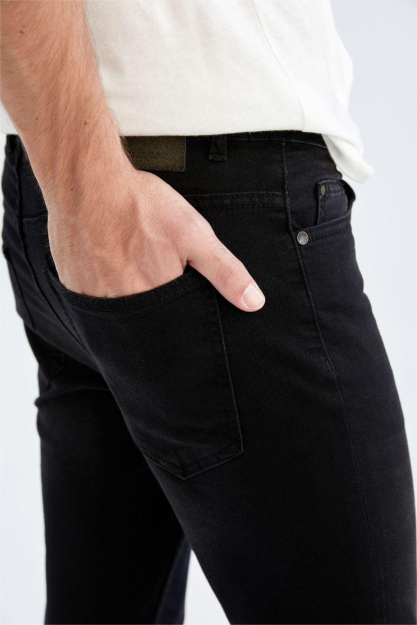 HOMME Noir Pantalon PEDRO - Coupe slim en jean