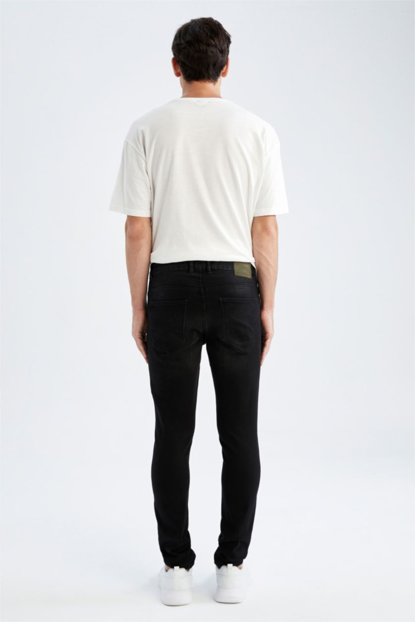 HOMME Noir Pantalon PEDRO - Coupe slim en jean