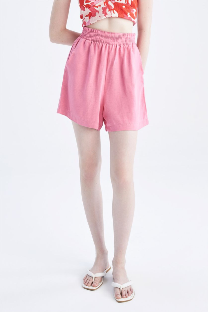 WOMAN Pink Relax Fit Linen Blended