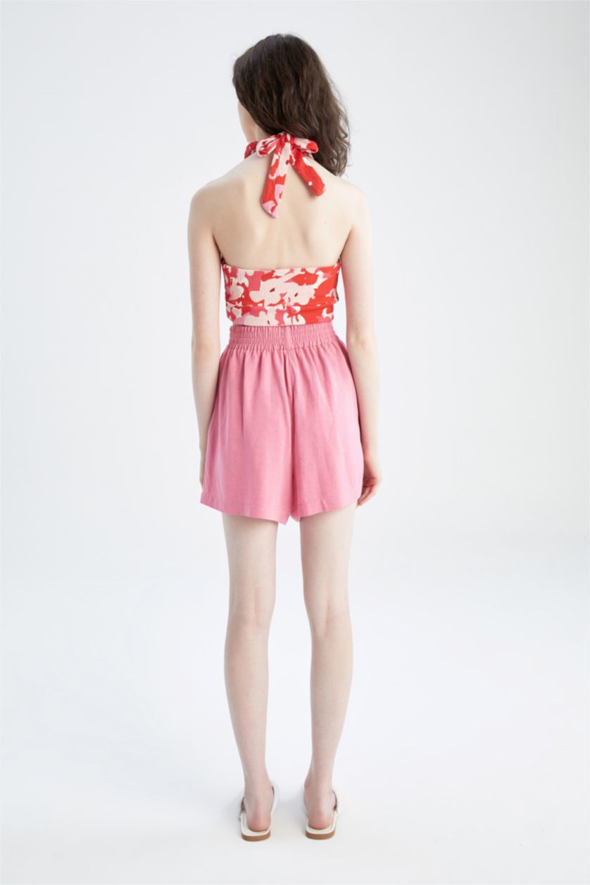 WOMAN Pink Relax Fit Linen Blended