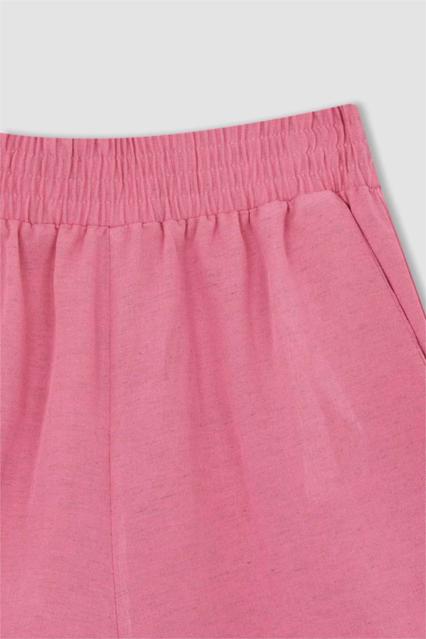 WOMAN Pink Relax Fit Linen Blended