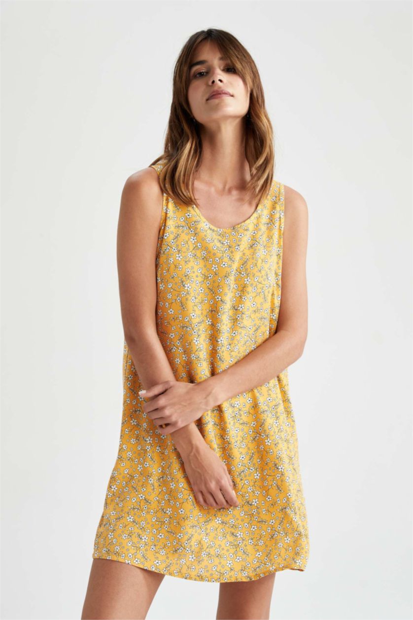 WOMAN Yellow Mini Dress