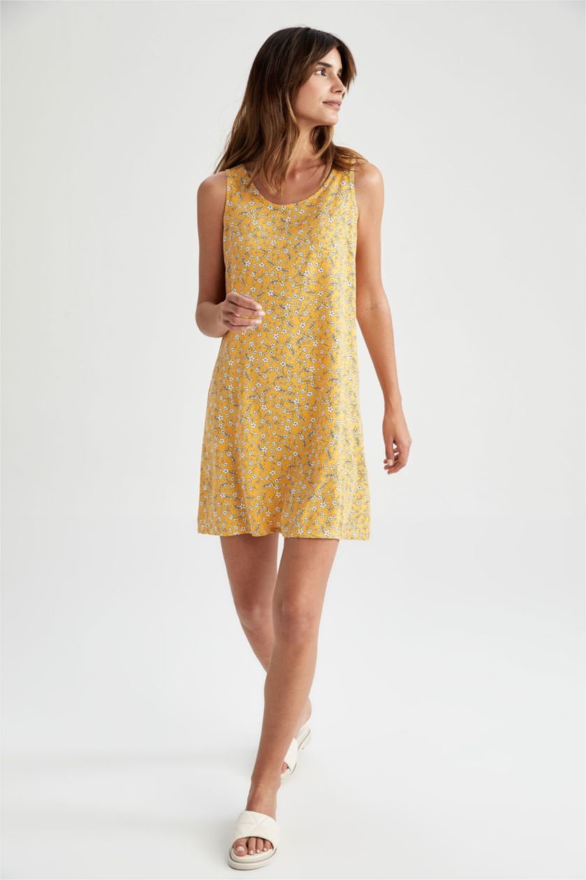 WOMAN Yellow Mini Dress
