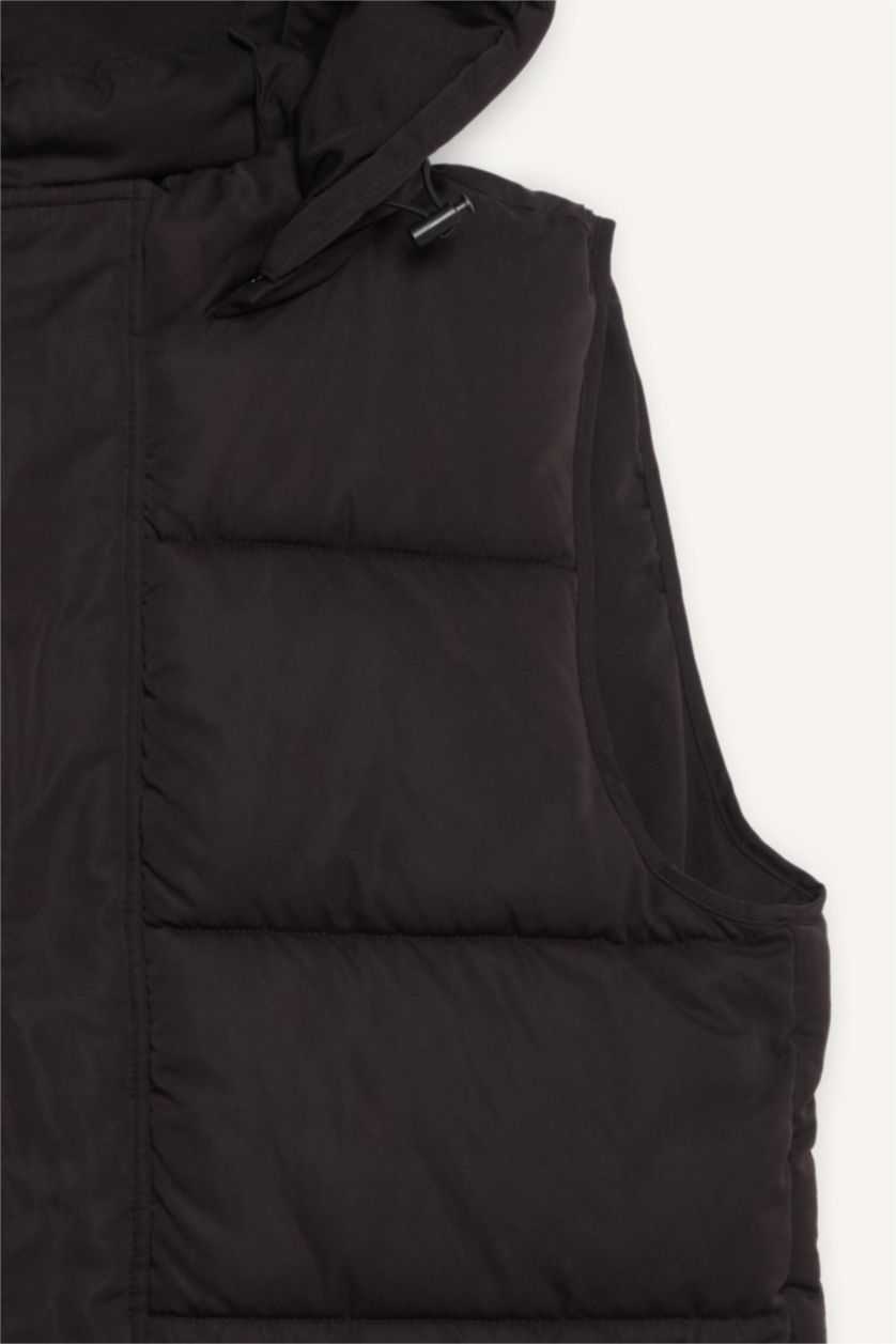 MAN Black Waterproof Regular Fit Puffer Vest