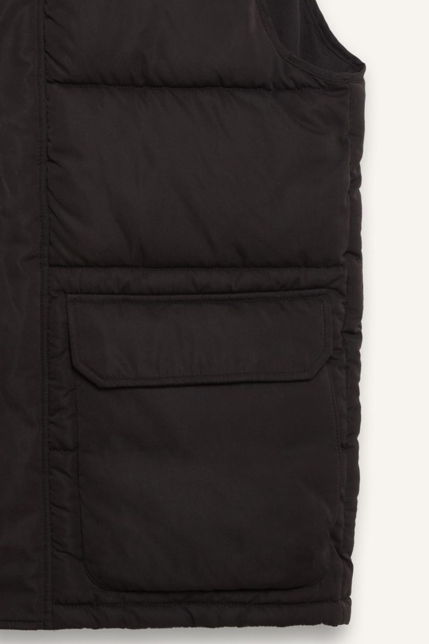 MAN Black Waterproof Regular Fit Puffer Vest