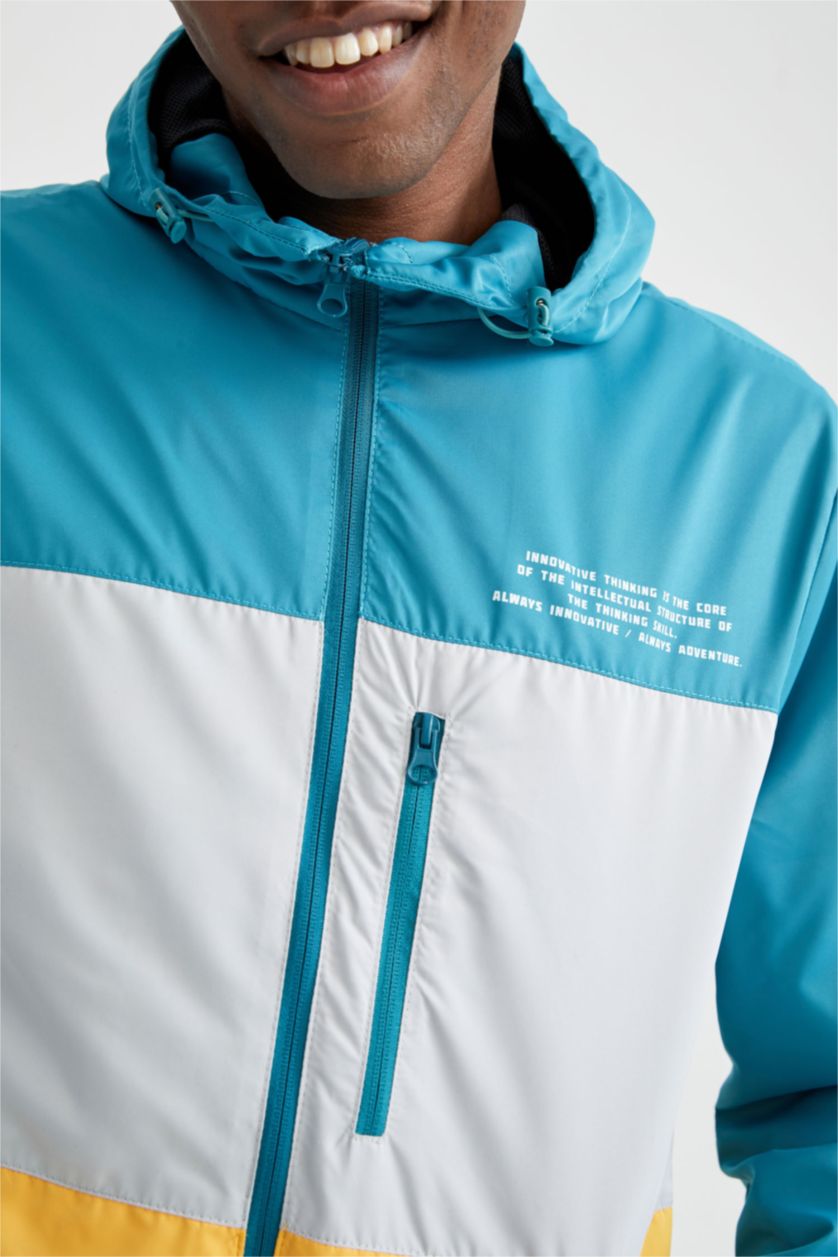 HOMME Turquoise Veste Coupe Slim Avec Doublure Synthétique
