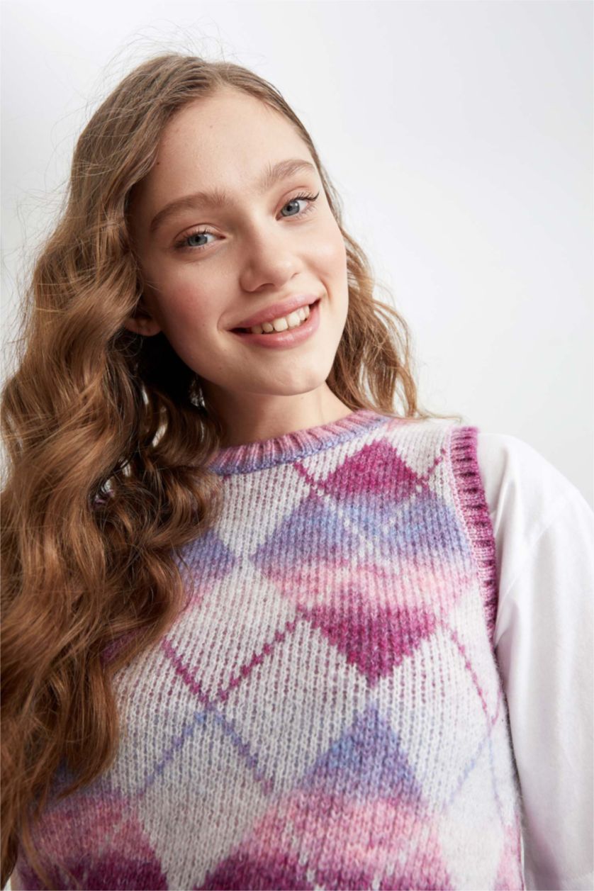 Женщины Сиреневый Жилет приталенного кроя для женщин