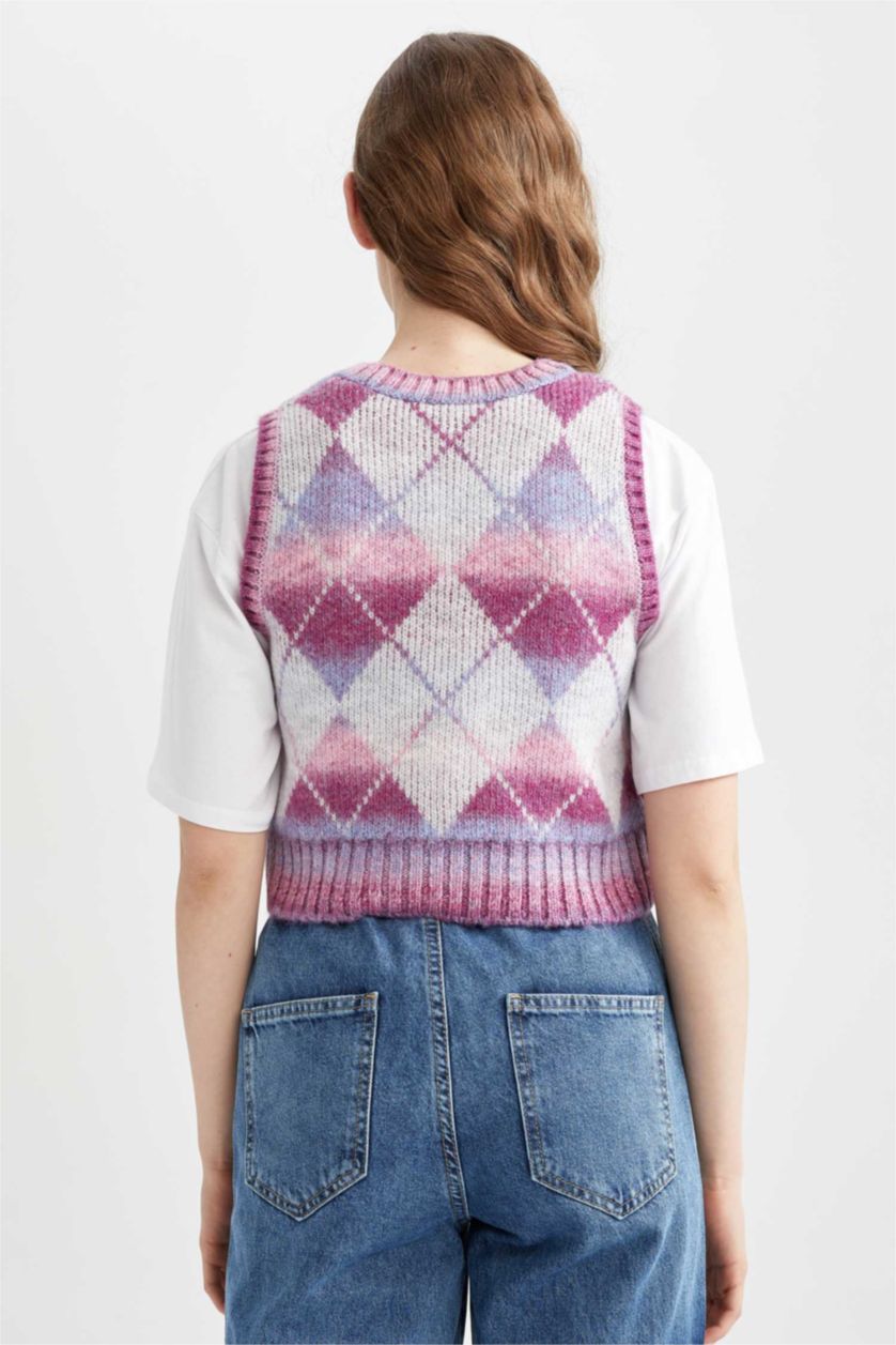 Женщины Сиреневый Жилет приталенного кроя для женщин