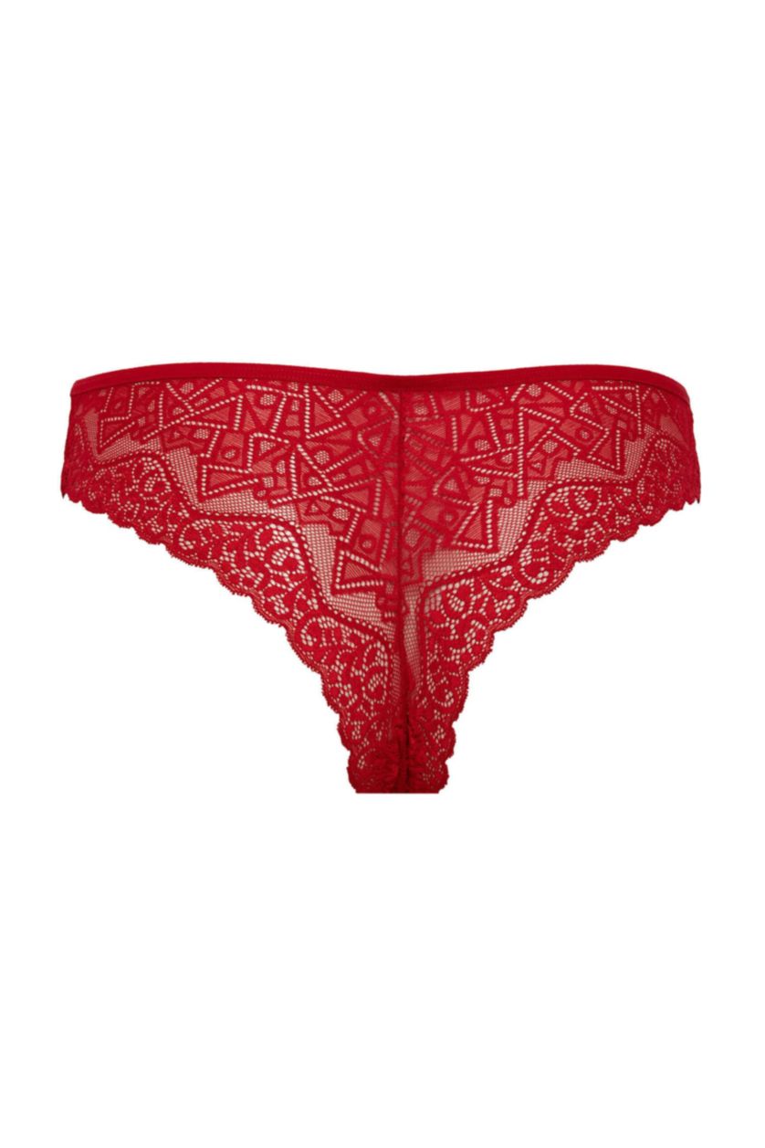 نساء أحمر كلوت دانتيل برازيلي من Fall In Love