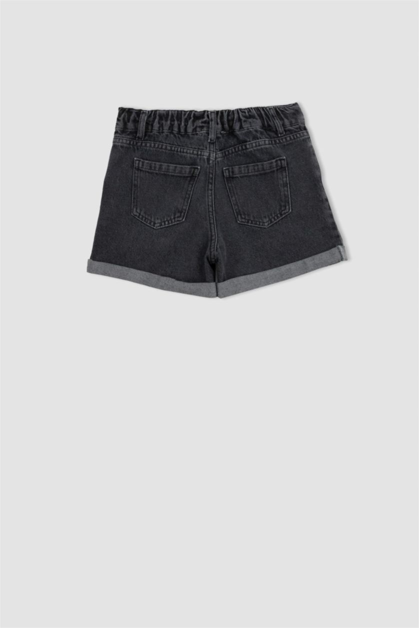 Girls & Teens Anthracite Girl Mom Fit Mini Jean Short