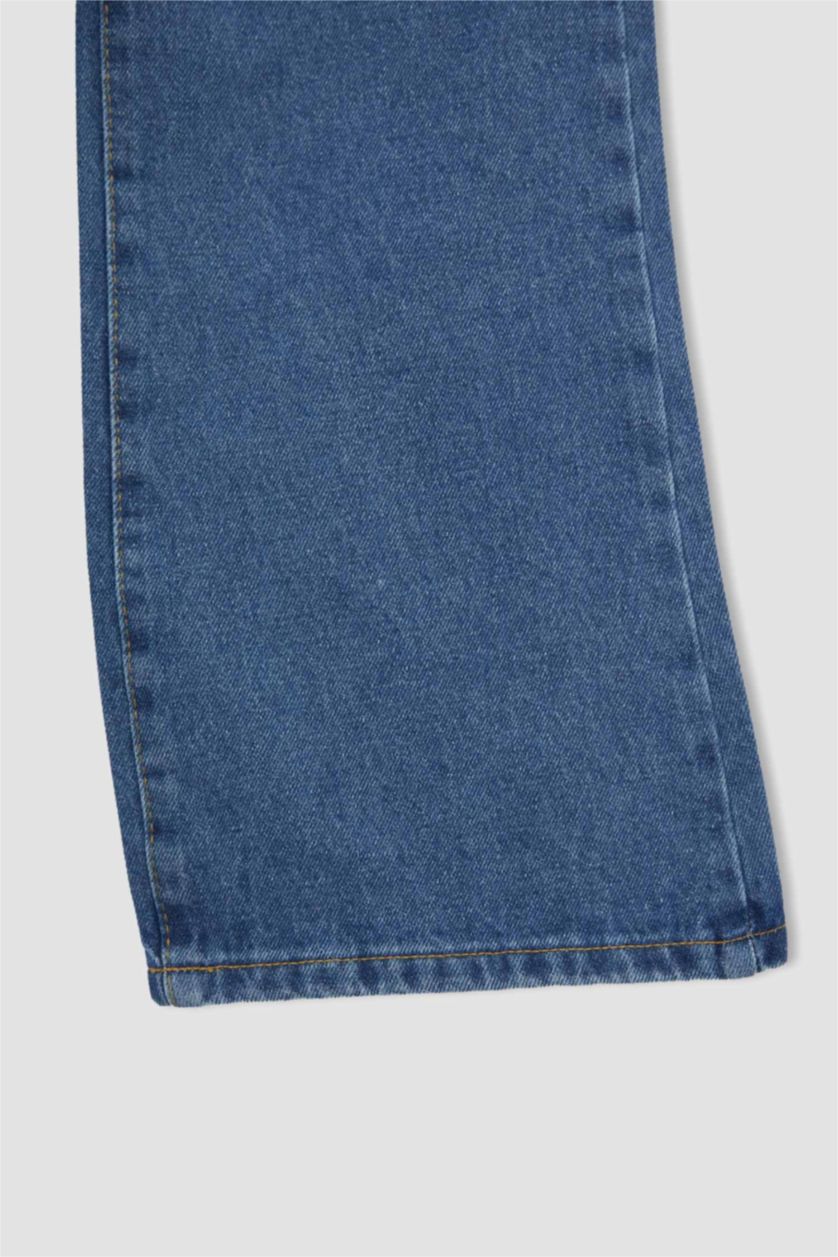 Kız Çocuk - Genç Kız Mavi Kız Çocuk Wide Leg Geniş Paça Jean Pantolon