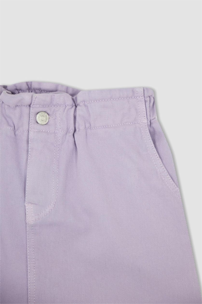 بنات أرجواني تنورة جينز بناتي قصير بقصة مريحة