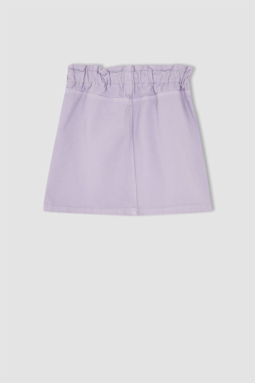 بنات أرجواني تنورة جينز بناتي قصير بقصة مريحة