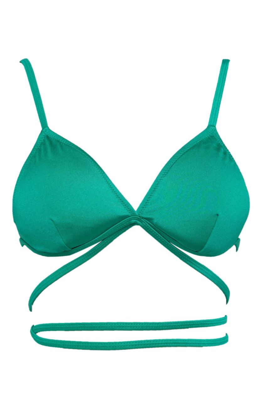 Kadın Yeşil Regular Fıt Bikini Üstü