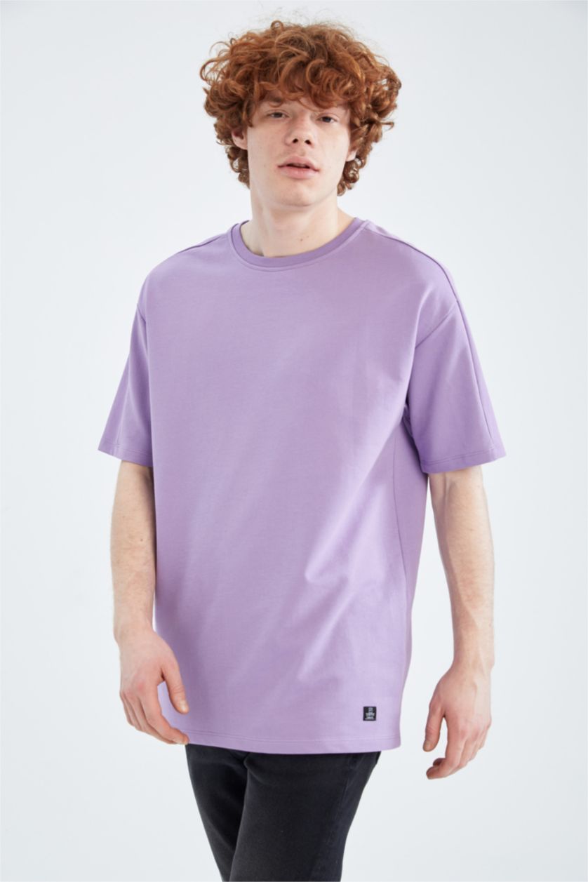 MAN Lilac Boxy Fit Short Sleeve T-Shirt