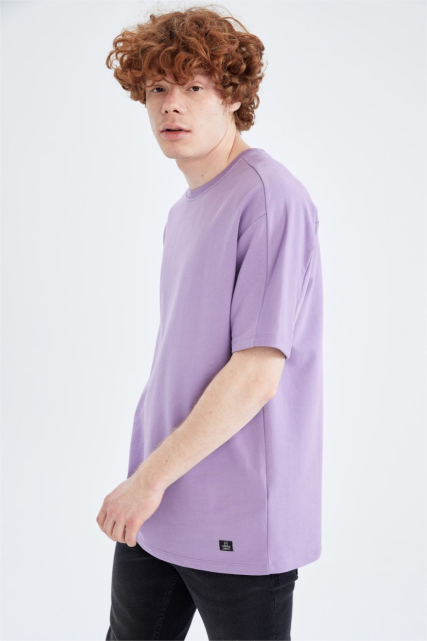 MAN Lilac Boxy Fit Short Sleeve T-Shirt