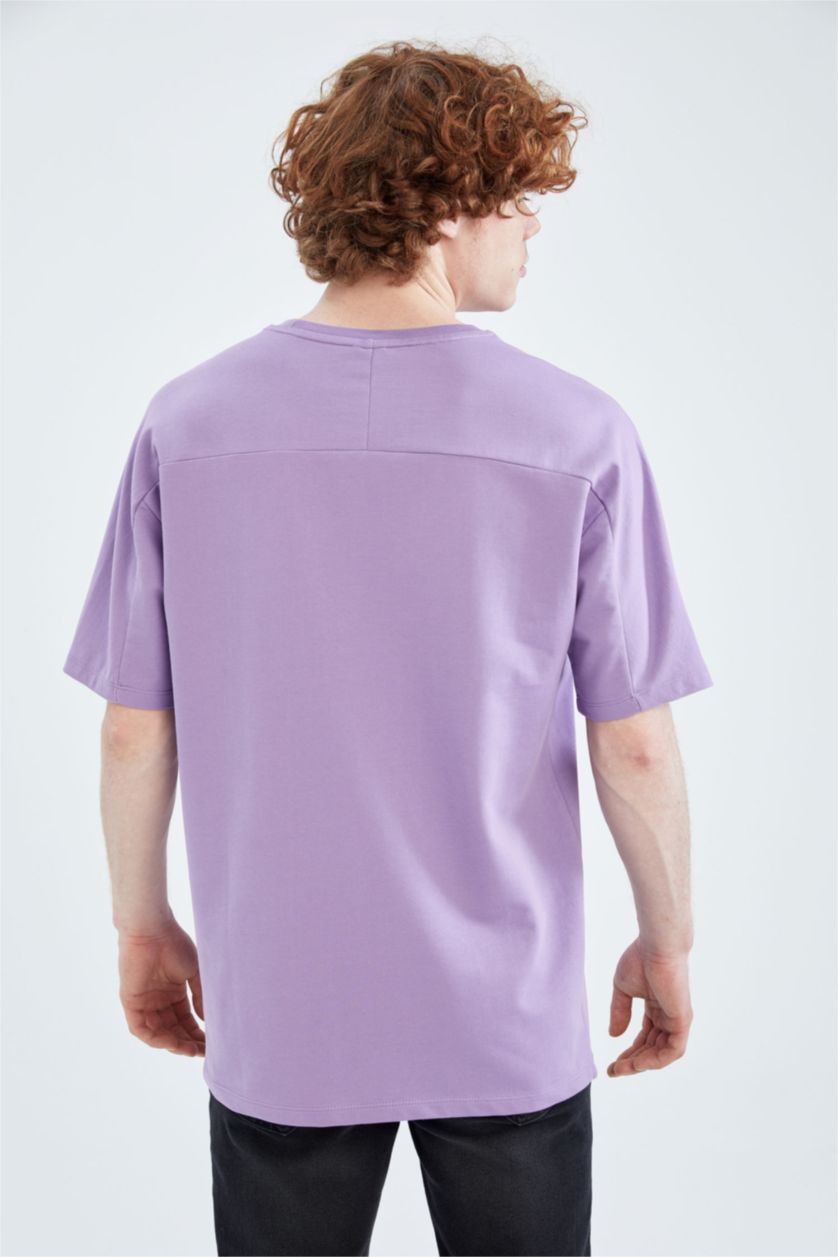 MAN Lilac Boxy Fit Short Sleeve T-Shirt
