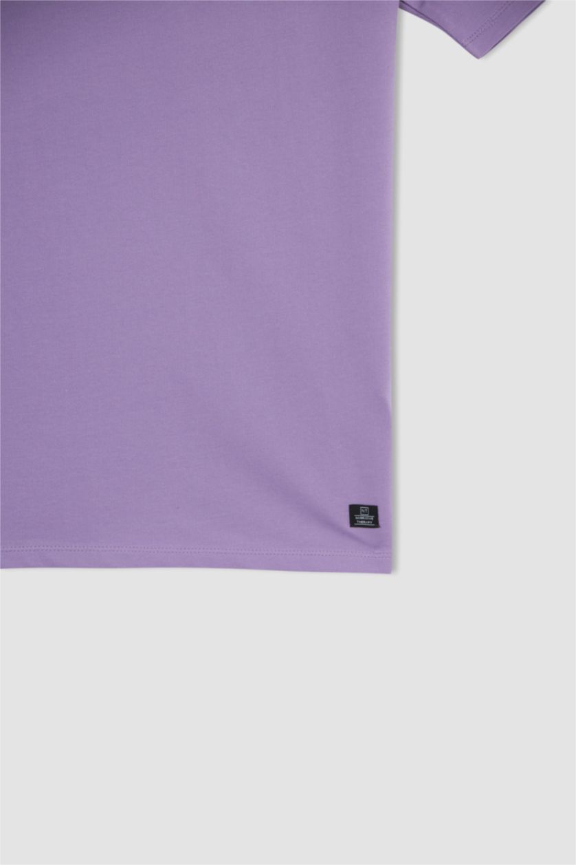 MAN Lilac Boxy Fit Short Sleeve T-Shirt