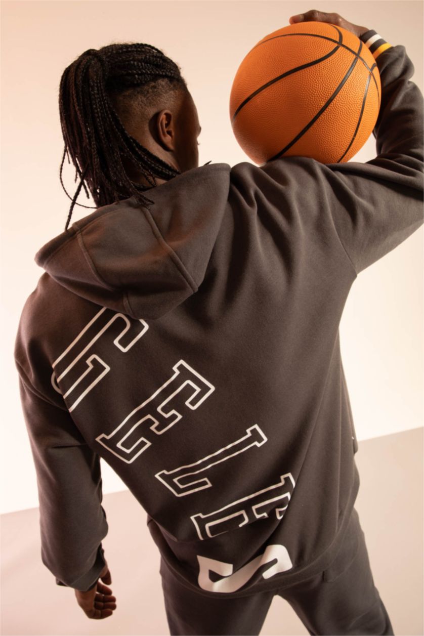 رجالي أنثرا سويت شيرت بغطاء للرأس من ديفاكتو فيت إن بي إيه ليكرز مرخص