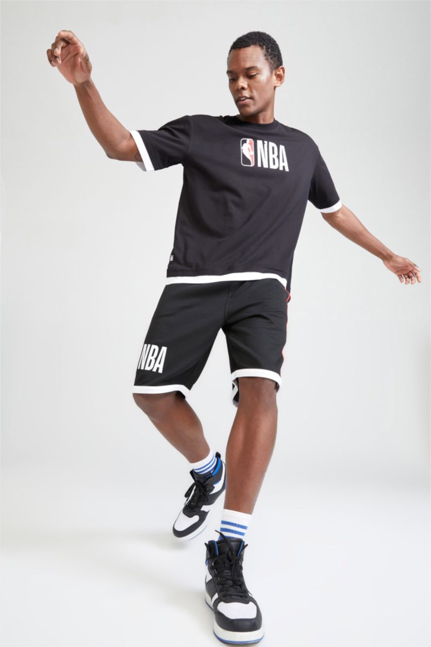 Erkek Siyah Regular Fit Şort