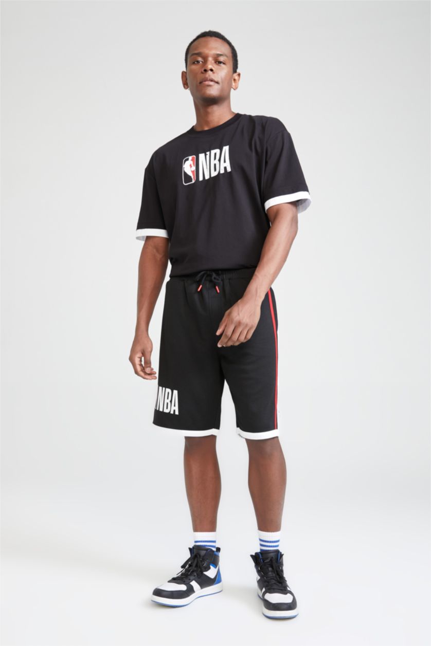 Erkek Siyah Regular Fit Şort