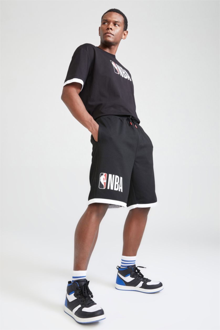 Erkek Siyah Regular Fit Şort