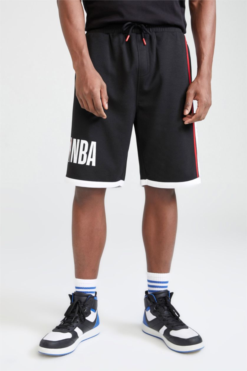 Erkek Siyah Regular Fit Şort