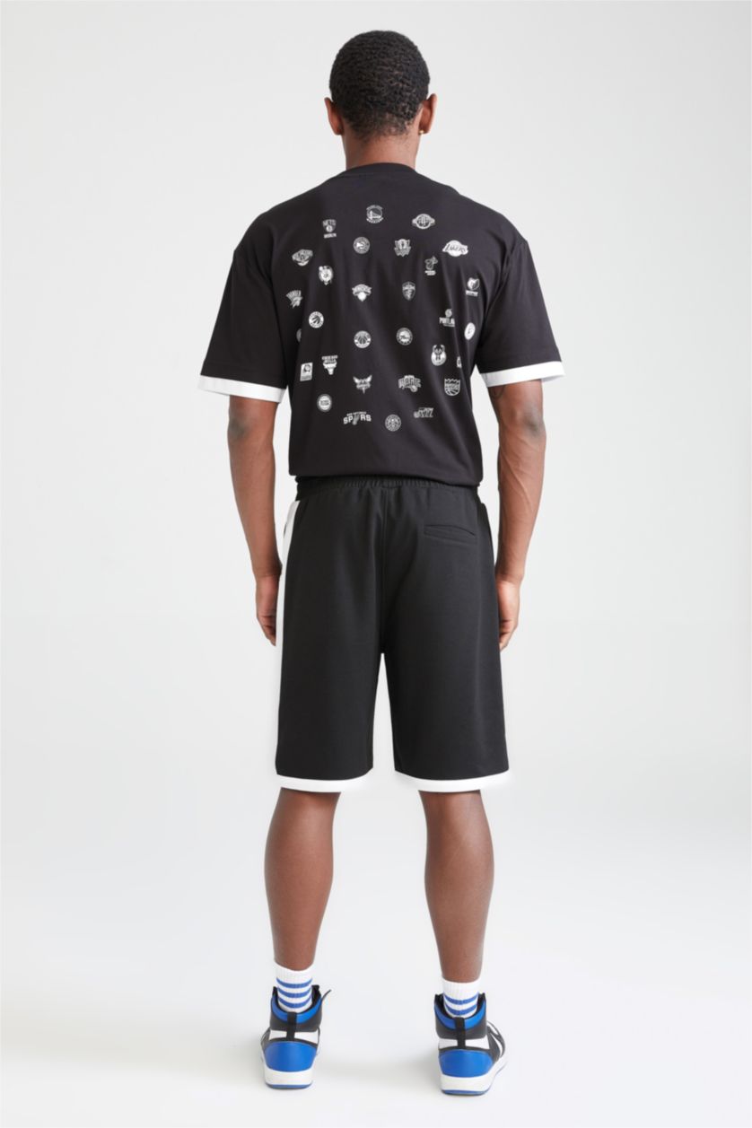 Erkek Siyah Regular Fit Şort