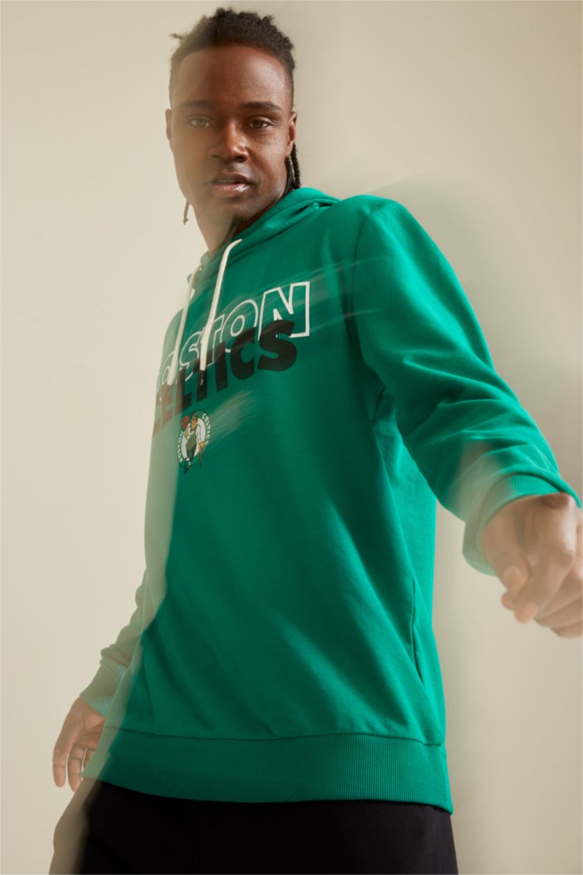 HOMME Vert Defacto Fit NBA Boston Celtics Sweat à capuche sous licence