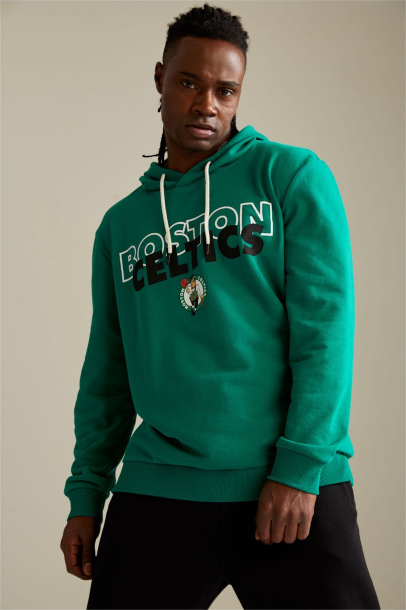 HOMME Vert Defacto Fit NBA Boston Celtics Sweat à capuche sous licence