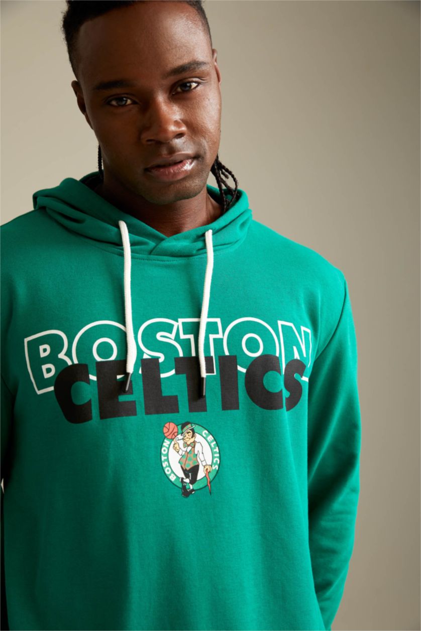 HOMME Vert Defacto Fit NBA Boston Celtics Sweat à capuche sous licence