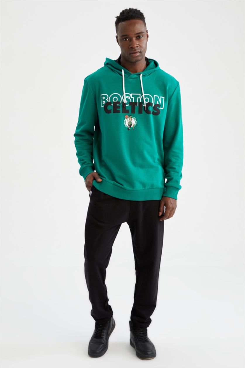 HOMME Vert Defacto Fit NBA Boston Celtics Sweat à capuche sous licence