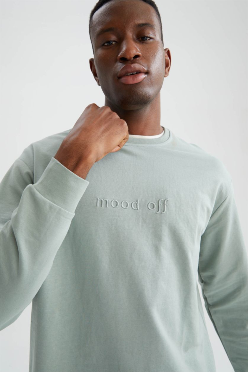 MAN Green Oversize Fit Crew Neck Sweatshirt